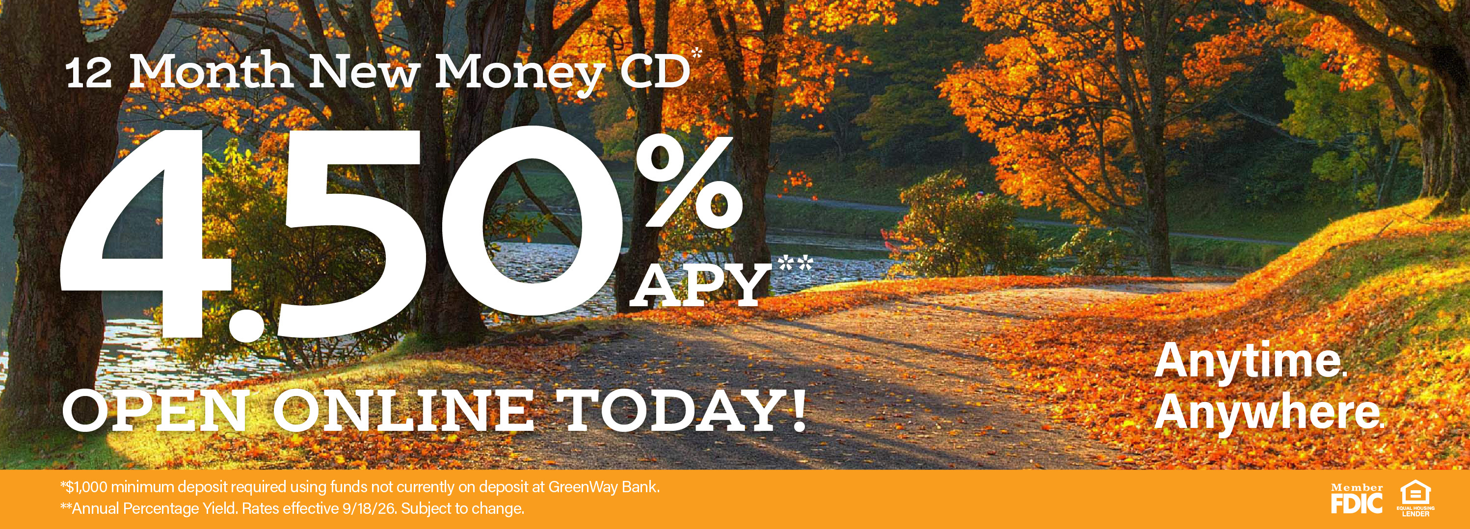 12 Month CD Header Rates October